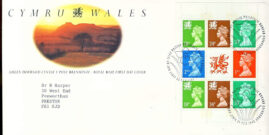 CYMRU WALES Royal Mail Welsh Dragon stamps cover Daffodil special postmark 1992 refE46
