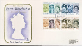 1986-04-21 Queens 60th Birthday Stamps FDC Mercury First Day Cover refCD278