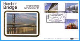 1983 Humber Bridge Engineering Achievements Stamps FDC Benham Silk BLS3 rcd26