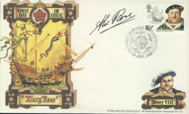 Signed 1982 Mary Rose PORTSMOUTH King Henry VIII first day cover refd0018