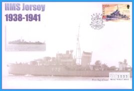 2001 HMS Jersey stamp Mercury numbered First Day Cover refB23