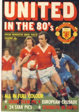 Official Manchester United 1980/81 Souvenir Football Poster ref101776