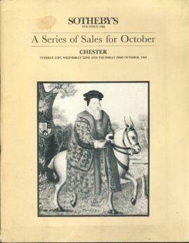 1986 Sotheby's CHESTER October sales auction catalogue ref102545