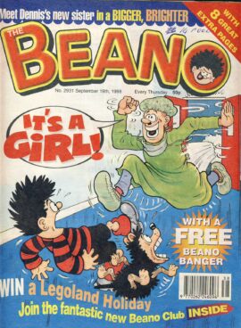 1998 September 19th BEANO vintage comic Good Gift Christmas Present Birthday Anniversary ref268