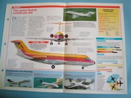 Aircraft of the World Card 29 FOKKER F28 Fellowship