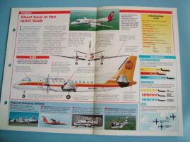 Aircraft of the World Card 37 SAAB 340 airliner