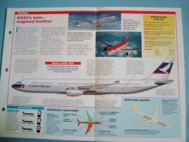 Aircraft of the World Card 55 Airbus Instrustrie AIRBUS A330 airliner