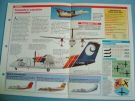 Aircraft of the World Card 75 De Havilland Canada DHC 8 DASH 8