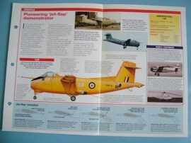 Aircraft of the World Card X PLANES no27 HUNTING 126 Jet Flap demonstrator