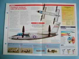 Aircraft of the World Card X PLANES no29 CURTISS WRIGHT X 19 VTOL demonstrator