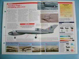 Aircraft of the World Card X PLANES no37 HANDLEY PAGE HP7588118 British Res