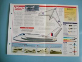 Aircraft of the World Card X PLANES no43 De Havilland DH108 Swallow Tailless