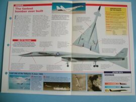 Aircraft of the World Card X PLANES no9 North American XB 70 VALKYRIE