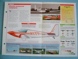 Aircraft of the World FLYING FOR FUN Card 19 Fournier RF 5 powered sailplane