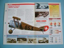 Aircraft of the World VINTAGE VETERAN Card 28 Hanriot HD1 French biplane fighte