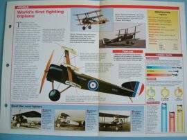 Aircraft of the World VINTAGE VETERAN Card 36 Sopwith TRIPLANE agile dogfighter