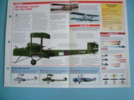 Aircraft of the World VINTAGE VETERAN Card 53 Vickers VIMY strategic bomber