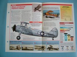 Aircraft of the World VINTAGE VETERAN Card 73 StearmanBoeing KAYDET US biplane