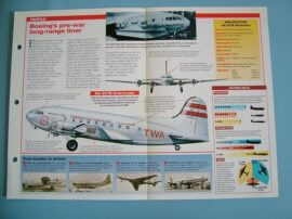 Aircraft of the World VINTAGE VETERAN Card 75 Boeing Model 307 STRATOLINER