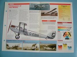Aircraft of the World VINTAGE VETERAN Card 77 De Havilland DH54 rare biplane