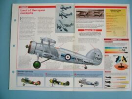 Aircraft of the World VINTAGE VETERAN Card 85 Gloster GAUNTLET RAF fighter
