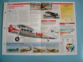Aircraft of the World VINTAGE VETERAN Card 95 Lockheed 1,2 and 5 VEGA monoplane