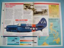 American Aircraft of World War II Card 22 Curtiss SB2C HELLDIVER dive bomber