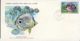 The Foureye Butterfly Fish CASTRIES ST. LUCIA 1978 Stamp World Wildlife Fund First Day Cover FDC refWWF53