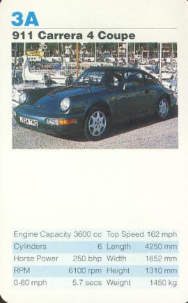 3A 911 Carrera 4 Coupe Porsche Cars Single Top Trumps Card