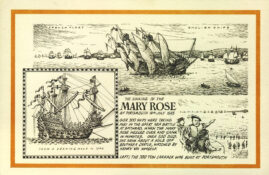 2000 The sinking of THE MARY ROSE Portsmouth Vintage Postcard refP1
