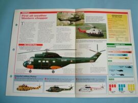 Helicopters Aircraft of the World Card 32 SA330 Puma Aerospatiale Westland