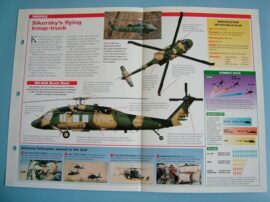 Helicopters and Vertiplanes Aircraft of the World Card 17 Sikorsky UH60 Black Hawk