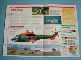 Helicopters and Vertiplanes Aircraft of the World Card 57 Eurocopter AS 532 COUGAR