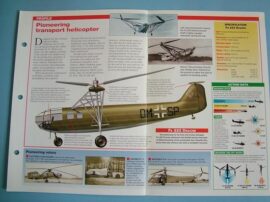 Helicopters and Vertiplanes Aircraft of the World Card94 Focke Achgelis FA223 Drache
