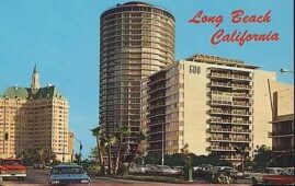 Long Beach California Ocean Boulevard Hotel  and Apartments VINTAGE POSTCARD box3