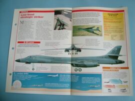 Modern Combat Aircraft of the World Card 35 Rockwell B 1B Lancer nuclear bomber