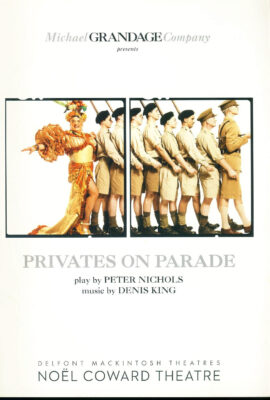 2013 Privates on Parade Noel Coward theatre Programme refb100802
