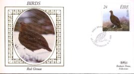1989 EIRE Red Grouse Birds Benham small silk cover ref95