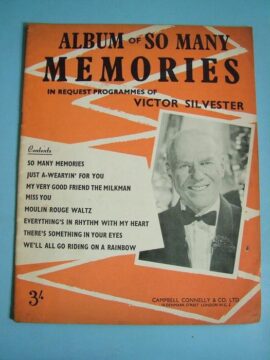 Victor Silvester Album of So Many Memories Vintage song sheet music andwords