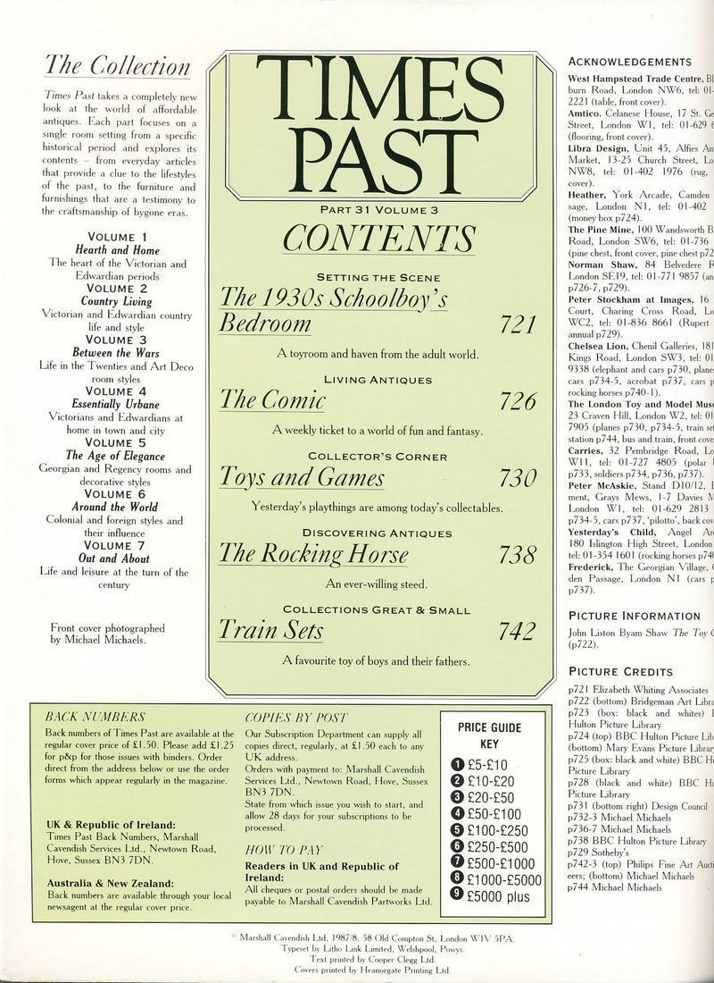 Times Past Magazine No.31 1930s Schoolboys Bedroom Toys - Image 2