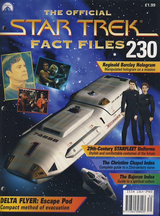 The Official Star Trek Fact File no.230 Paramount Publication  never used