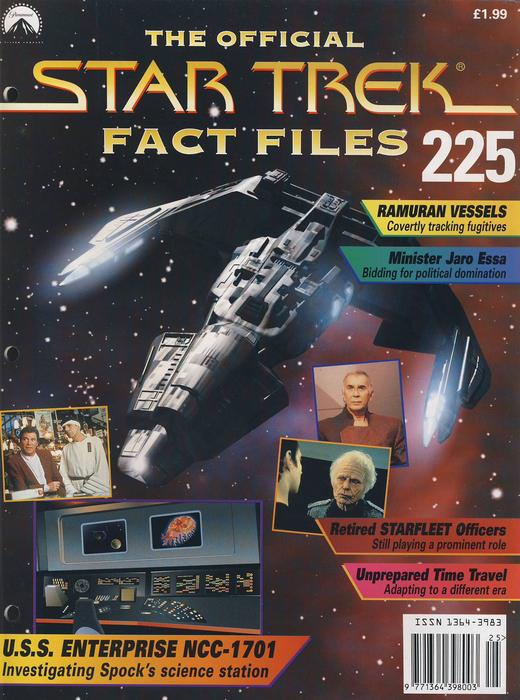 The Official Star Trek Fact File no.225 Paramount Publication  never used