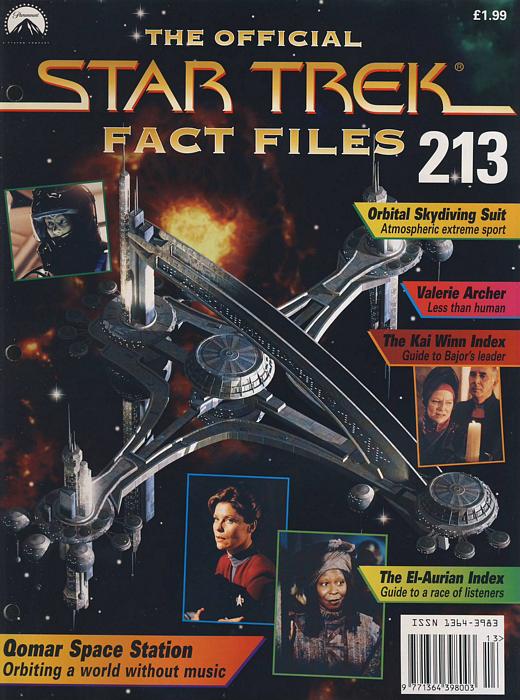 The Official Star Trek Fact File no.213 Paramount Publication  never used
