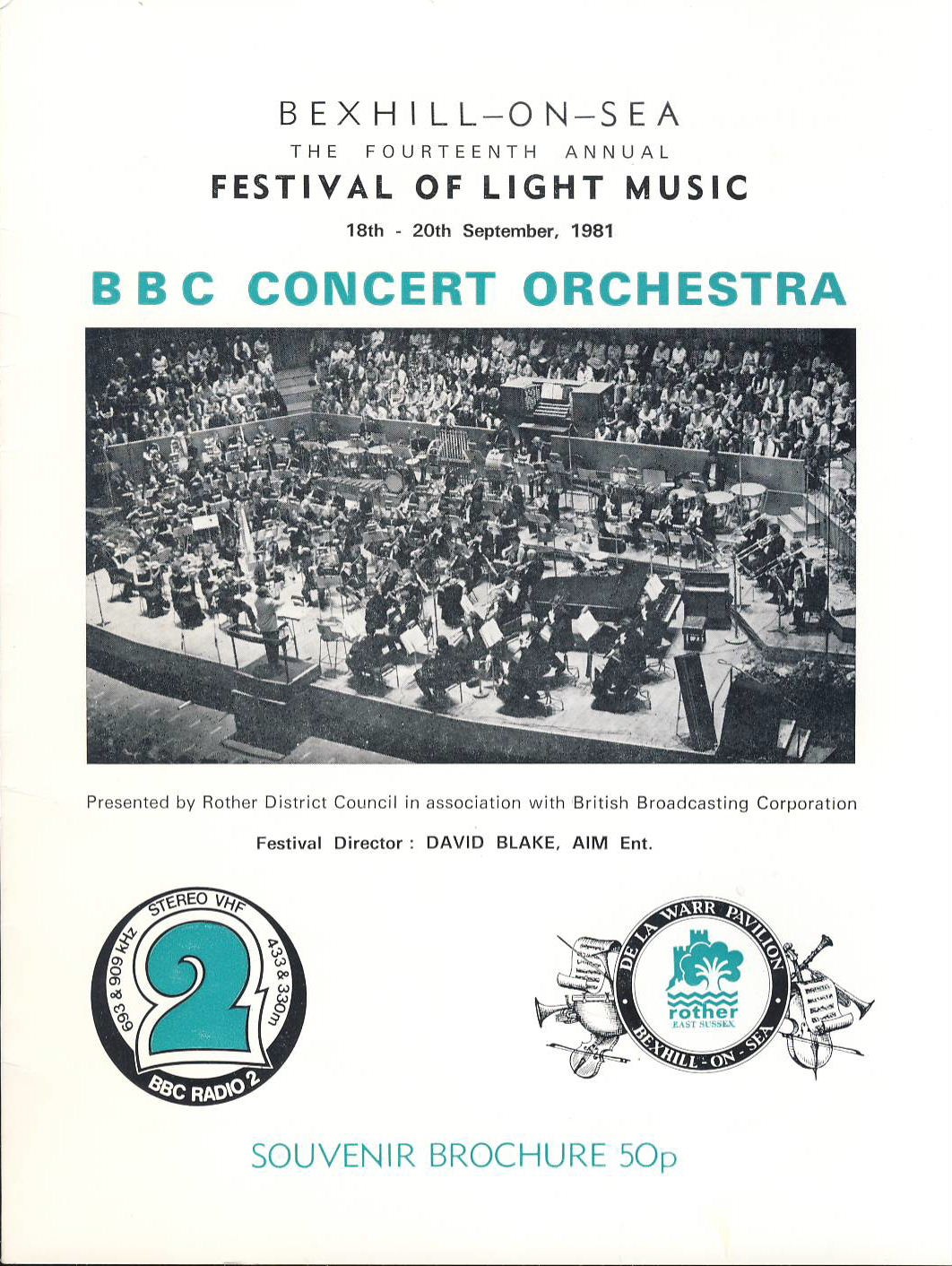 1981 BBC Concert Orchestra Bexhill-on-Sea 10 page Souvenir Brochure c441