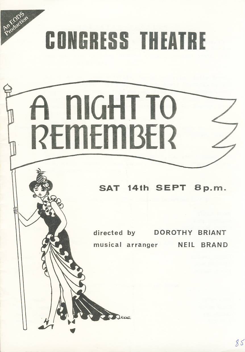 1985 Congress Theatre A NIGHT TO REMEMBER Playlist brochure ref26