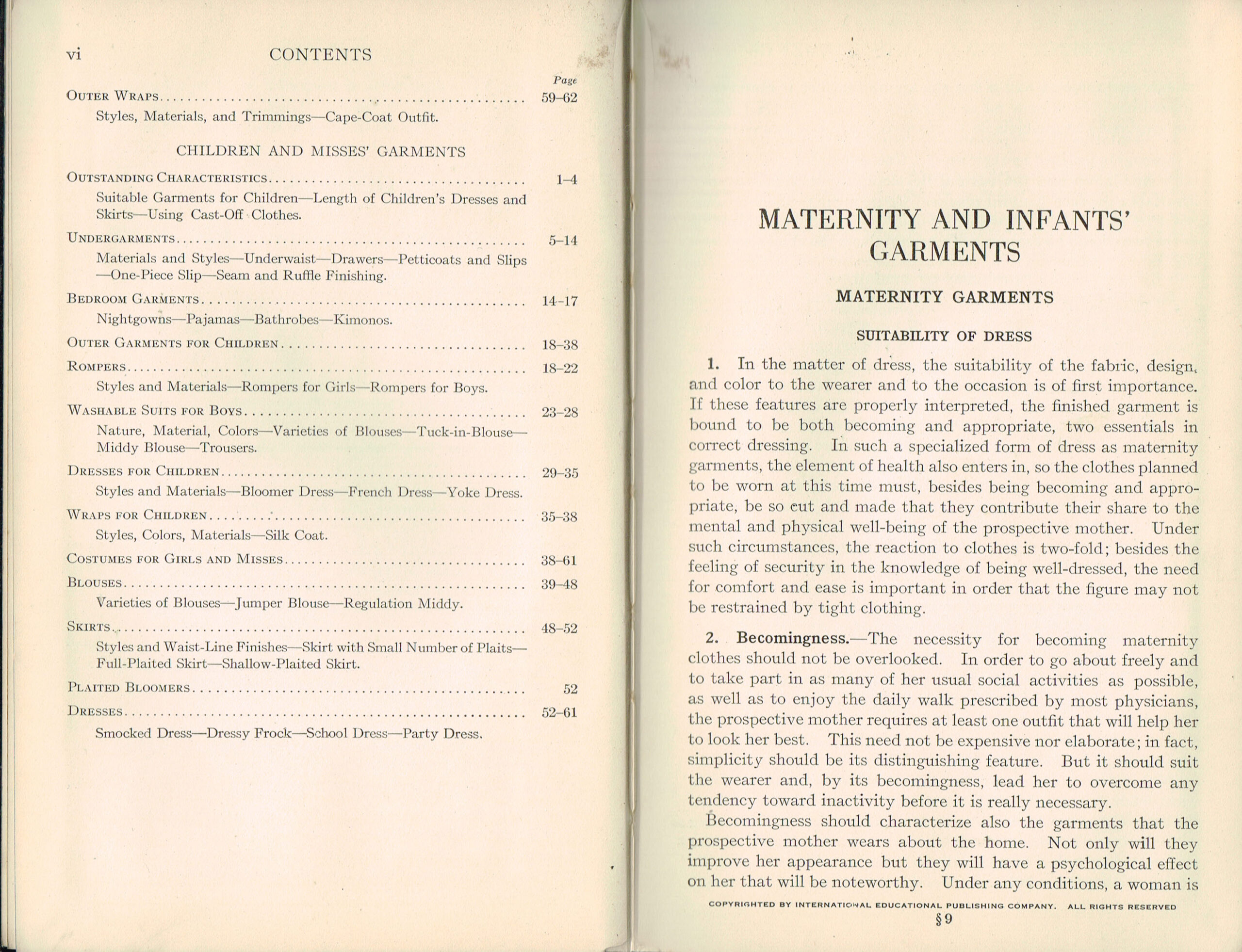 1931 Children's Maternity Garments Woman's Institute Domestic Arts & Sciences Book - Image 2