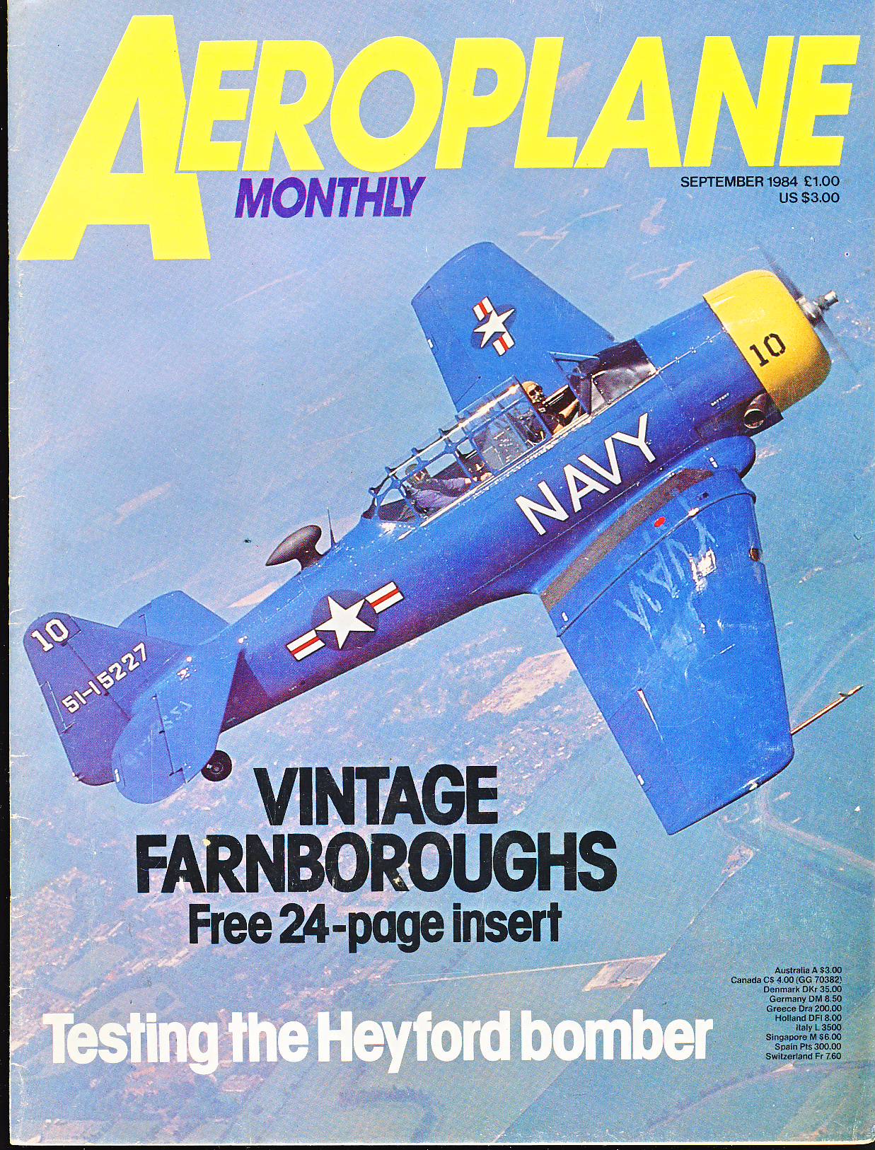 1984 September Aeroplane Monthly HEYFORD BOMBER Farnborough magazine ref102190
