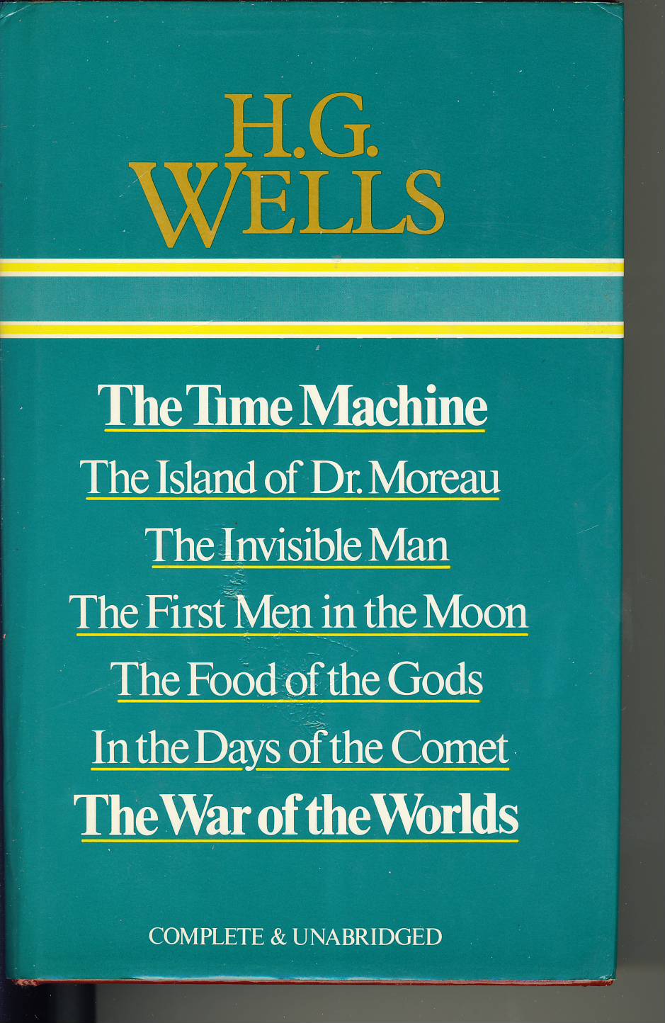 H.G.WELLS Compendium of Stories in 1980 Hardback Book with dustjacket ref202527