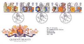 1998-02-24 The Queens Beasts FDC Bureau refA33