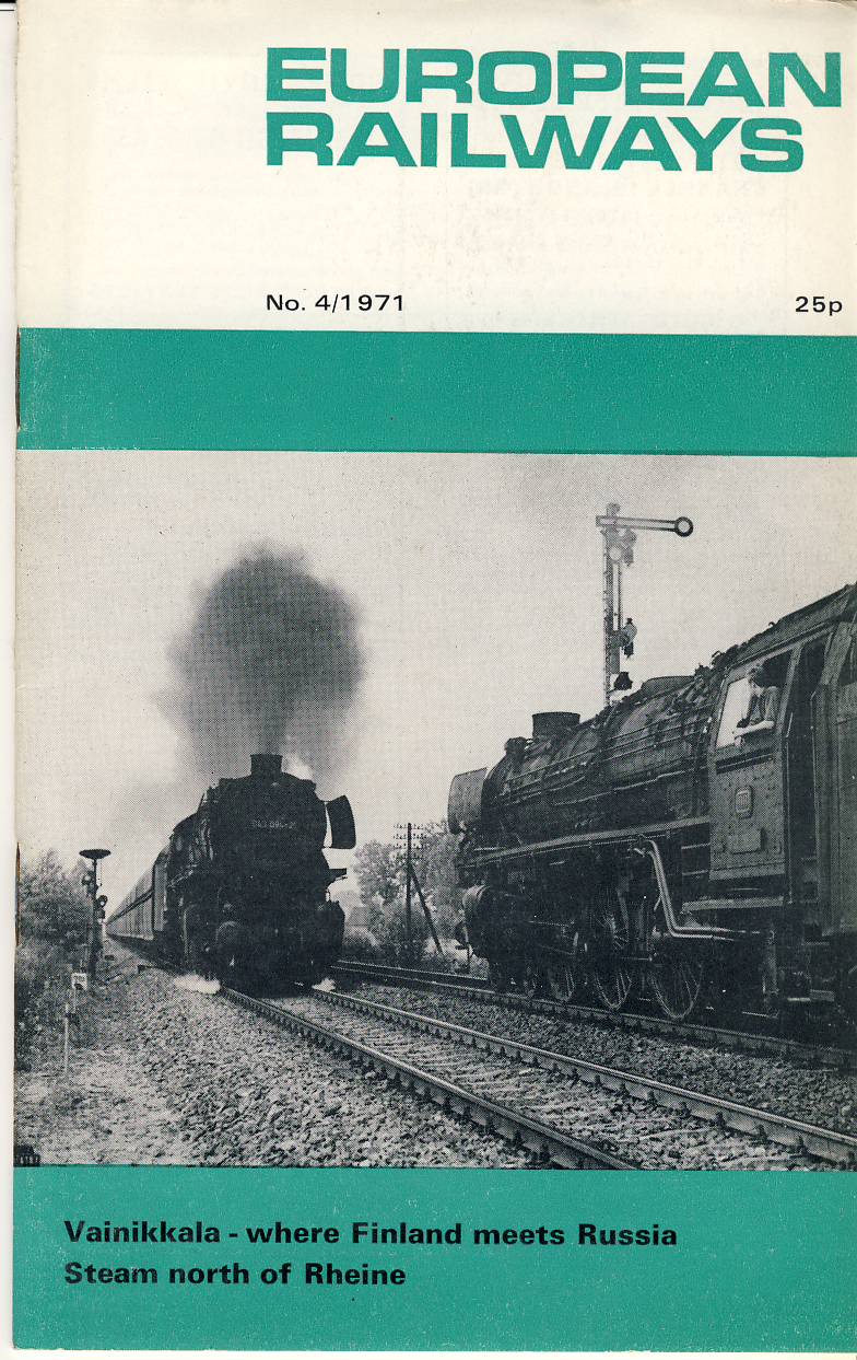 European Railways 1971 No.4 magazine Vainikkala Finland Russia ref102730